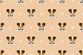 Vector cartoon jack russell terrier dog seamless pattern
