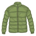 Vector Cartoon Khaki Down Jacket