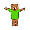 Vector cartoon standing Teddy bear