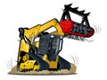 Vector Cartoon Land Clearing Mulcher Royalty Free Stock Photo