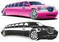 Vector cartoon limousine Royalty Free Stock Photo