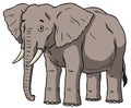 Vector Cartoon Male African Elephant