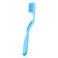 Vector cartoon manual toothbrush with protective cap