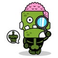 Zombie Skull Mascot Cartoon I Found You