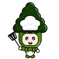 Vegetable chef broccoli mascot costume