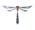 Vector cartoon mechanical robotic dragonfly. Toy androids with artificial intelligence, pet for games. Creature produced