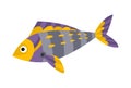 Vector cartoon mechanical robotic fish. Toy androids with artificial intelligence, pet for games. Creature produced by