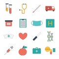 Vector cartoon medical icons Royalty Free Stock Photo