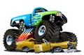 Vector Cartoon Monster Truck Royalty Free Stock Photo