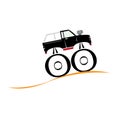 Vector Cartoon Monster Truck Royalty Free Stock Photo