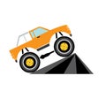 Vector Cartoon Monster Truck Royalty Free Stock Photo