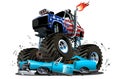 Vector Cartoon Monster Truck Royalty Free Stock Photo