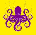 Vector cartoon octopus Royalty Free Stock Photo