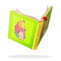 Vector open book fairytale story Royalty Free Stock Photo