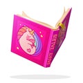 Vector open book fairytale story Royalty Free Stock Photo