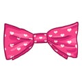 Vector Single Cartoon Bow Tie. Vintage Fashion Accessory Royalty Free Stock Photo