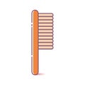 Vector cartoon Plastic Brush or Hairbrush Set for Care Hair and Styling. Vector illustration