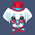 Vector cartoon puppy Labrador