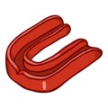 Vector Cartoon Red Mouth Guard for Boxing