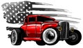 Vector Cartoon Retro Hot Rod vector illustration design Royalty Free Stock Photo