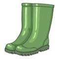 Vector Cartoon Rubber Boots Illustration