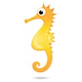 Vector cartoon sea horse