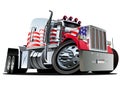 Vector cartoon semi truck Royalty Free Stock Photo