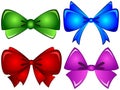 Vector Cartoon set of colorful bow ribbons