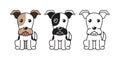 Vector cartoon set of wire fox terrier dog Royalty Free Stock Photo