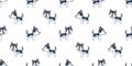 Vector cartoon siberian husky dog seamless pattern background Royalty Free Stock Photo
