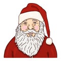 Vector Cartoon Santa Claus. Christmas Character