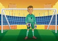 Cartoon soccer goalkeeper