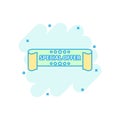 Vector cartoon special offer ribbon icon in comic style. Discount, sale sticker label sign illustration pictogram. Special offer