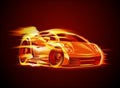 Vector cartoon sportcar Royalty Free Stock Photo