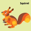 Vector cartoon squirrel