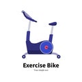 Vector cartoon stationary exercise bike