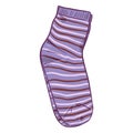 Vector Cartoon Striped Purple Socks