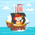 Character in pirate costume