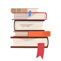 Vector cartoon style illustration of books pile