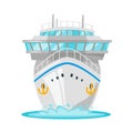 Cruise ship - front view Royalty Free Stock Photo