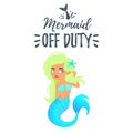 Cute mermaid character. Mermay concept Royalty Free Stock Photo