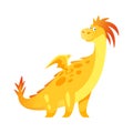 Cute yellow dragon