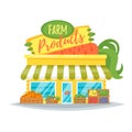 Farm product shop facade Royalty Free Stock Photo