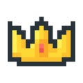 Golden crown pixel art icon