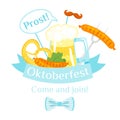 Octoberfest greeting card Royalty Free Stock Photo