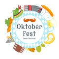 Octoberfest greeting card Royalty Free Stock Photo