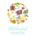 Octoberfest greeting card Royalty Free Stock Photo