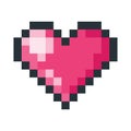 Red heart pixel art icon