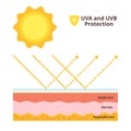 Uva and uvb protection concept Royalty Free Stock Photo