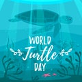 World turtle Day greeting card